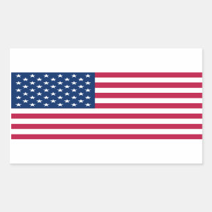 FOUR USA National Flag Rectangular Sticker