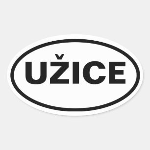 Four Užice Oval Sticker