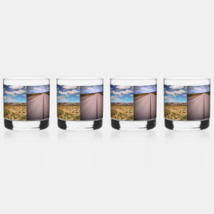 Four Vacation or Travel Photo Whiskey Glass