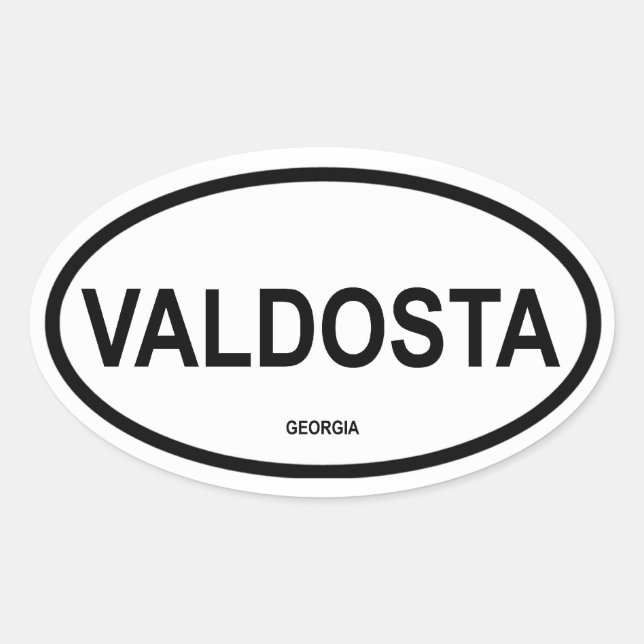 FOUR Valdosta, Georgia Oval Sticker (Front)