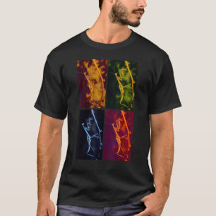Four variant images of a Preying Mantis Hunting T-Shirt