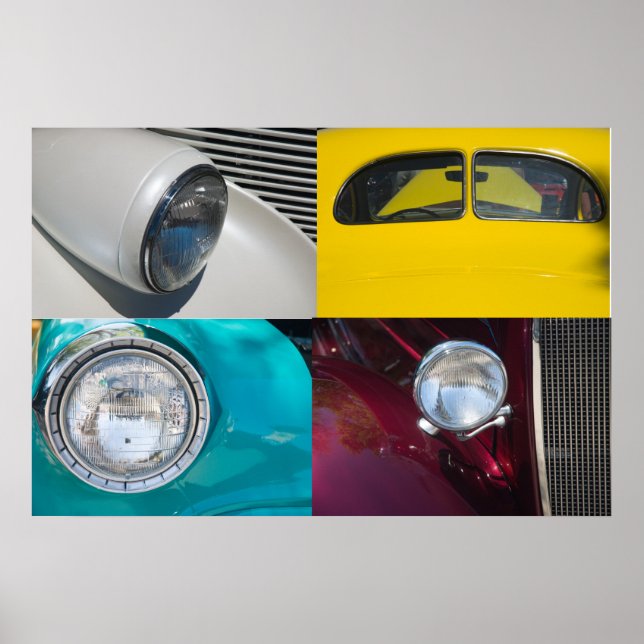 Four Vintage Cars Poster (Front)