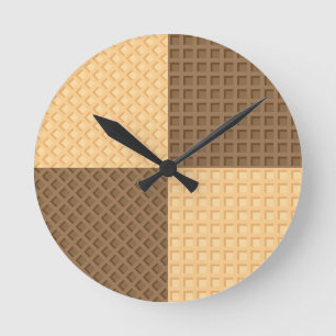 Four Wafers Round Clock