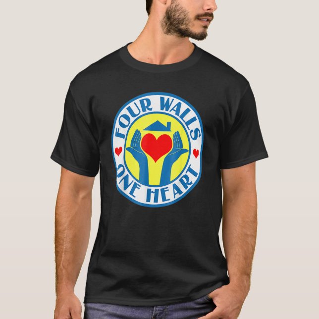 Four Walls One Heart Hand With Heart Tee Inspirati (Front)