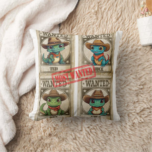 Four Wanted Kawaii Iguana Print Cushion