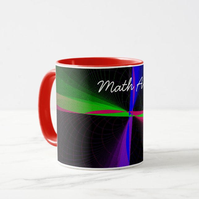Four-Way Geometric Wave Coffee Mug (Front Left)