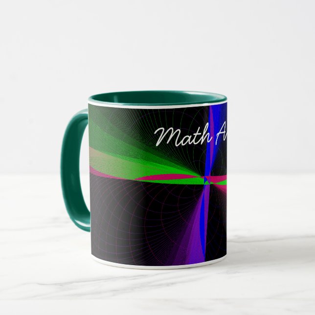 Four-Way Geometric Wave Coffee Mug (Front Left)