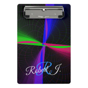 Four-Way Geometric Wave Mini Clipboard