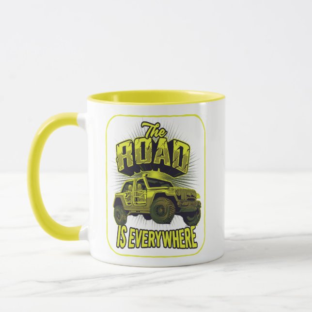 Four Wheel Drive The Road Is Everywhere Mug (Left)