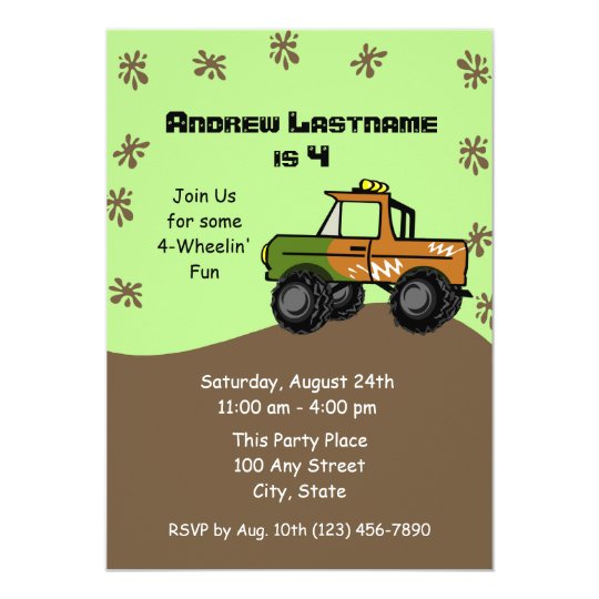 Four Wheel Truck Birthday Card