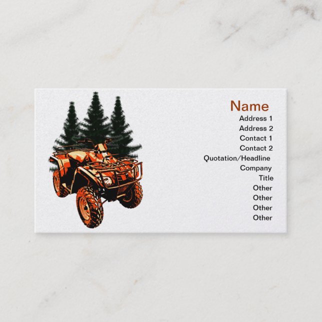 Four Wheeler Business Card (Front)