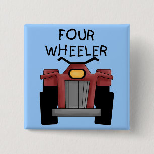 Four Wheeler Tshirts and Gifts 15 Cm Square Badge