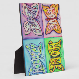 Four Word Butterfly Wings Art Painting Gift Plaque