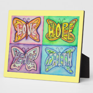Four Word Butterfly Wings Art Painting Gift Plaque