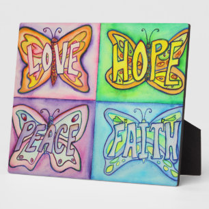 Four Word Butterfly Wings Art Painting Gift Plaque