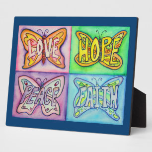 Four Word Butterfly Wings Art Painting Gift Plaque