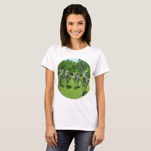 Four Zebras in Meadow Unity T-Shirt