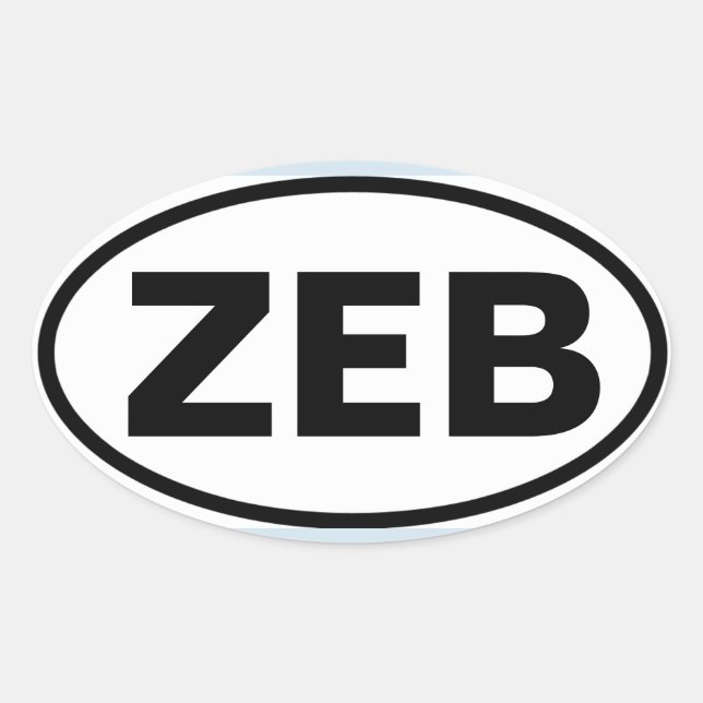 FOUR Zebulon "ZEB" Oval Sticker (Front)