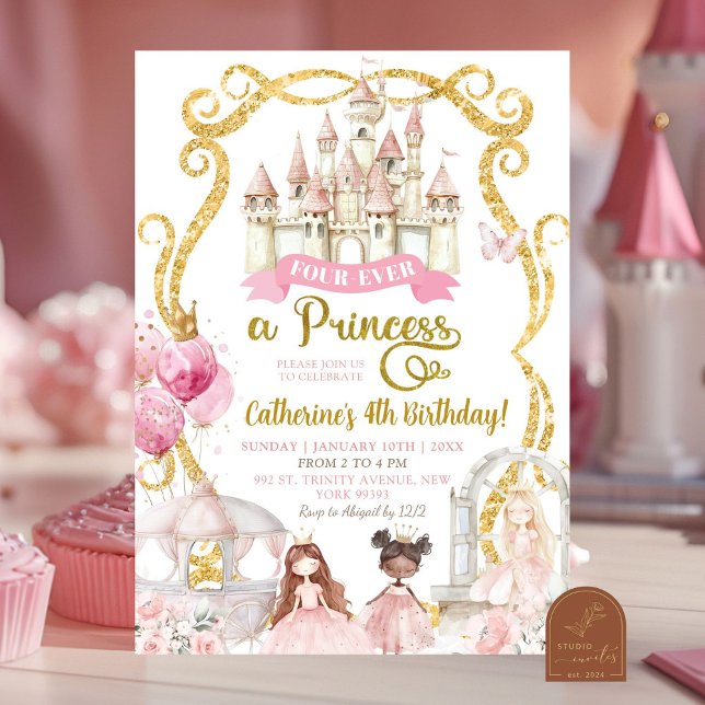 Fourever a Princess Birthday Invitation (Creator Uploaded)