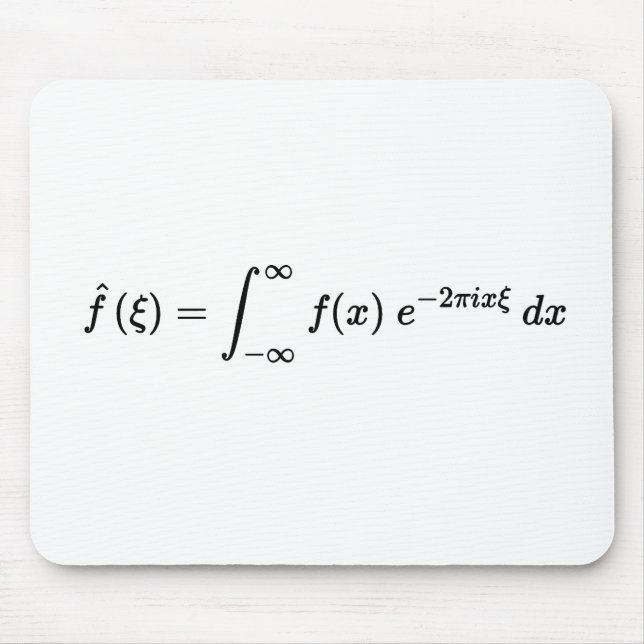fourier transform equation, math basics mouse mat (Front)