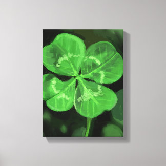 Fourleaf Clover Painting - Still-Life Illustration Canvas Print
