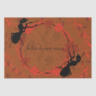 fourmi, affirmation positive ,phrase inspirante tissue paper