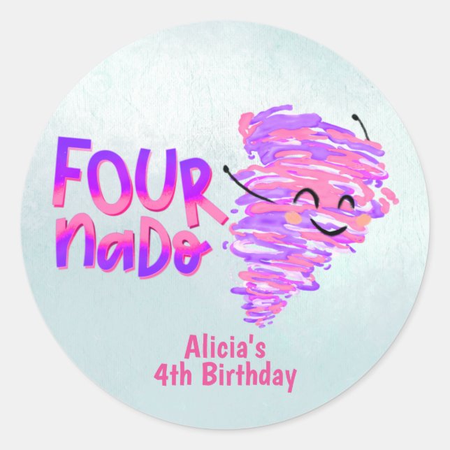 Fournado T-Shirt Classic Round Sticker (Front)