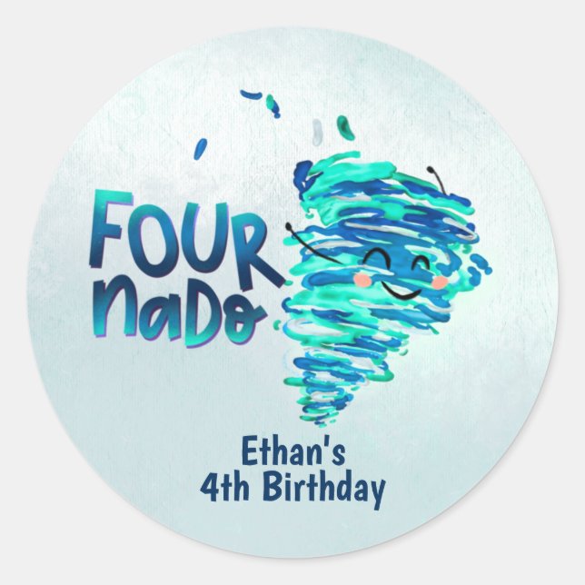 Fournado T-Shirt Classic Round Sticker (Front)