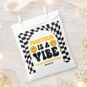 Fourteen Is A Vibe Retro 14th Birthday Party Favour Bags