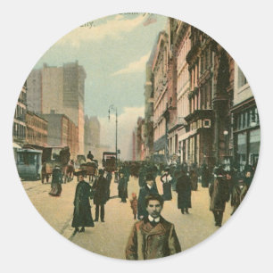Fourteenth St, New York City Classic Round Sticker