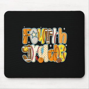 Fourth 4th Grade Boy Baseball Basketball Football Mouse Mat