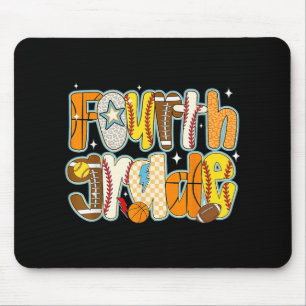 Fourth 4th Grade Boy Baseball Basketball Football Mouse Mat