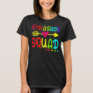 Fourth 4th Grade Squad Student Teacher Back To Sc T-Shirt