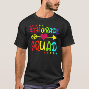 Fourth 4th Grade Squad Student Teacher Back To Sc T-Shirt