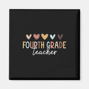 Fourth 4th Grade Teacher First Day of School Back Magnet