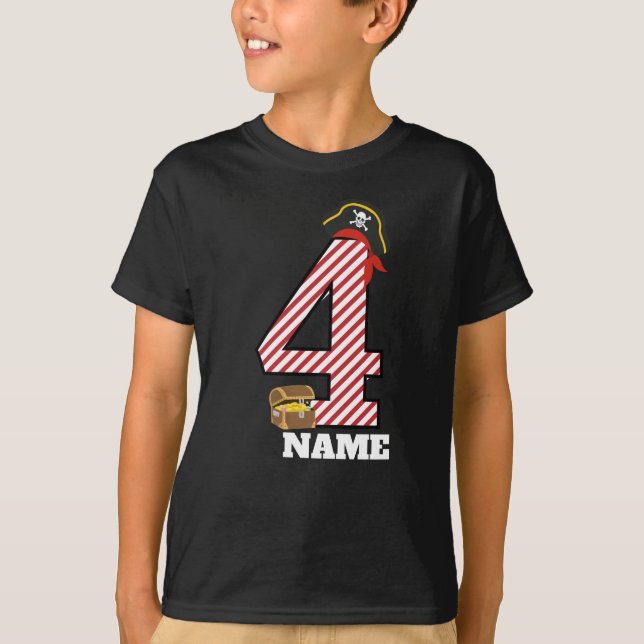 fourth 4th pirate birthday party T-Shirt (Front)