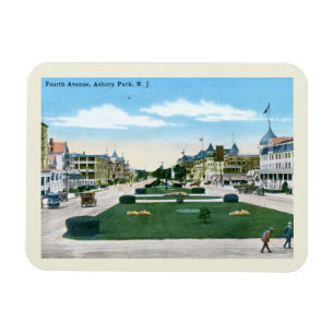 Fourth Ave., Asbury Park NJ Vintage Style Magnet