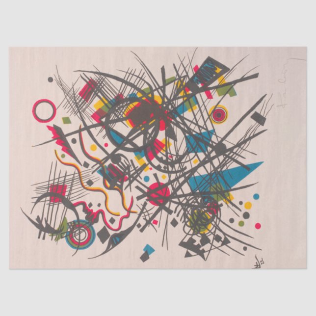 Fourth Bauhaus Wallet by Wassily Kandinsky Tissue Paper (Front)