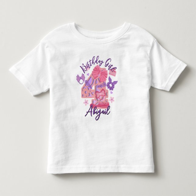 Fourth Birthday toddler tshirts Cute Bow (Front)