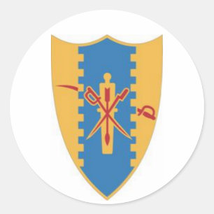 Fourth Cavalry Crest Classic Round Sticker