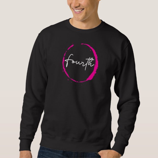 Fourth  Cute Elementary School 4th Grade Teacher Sweatshirt (Front)