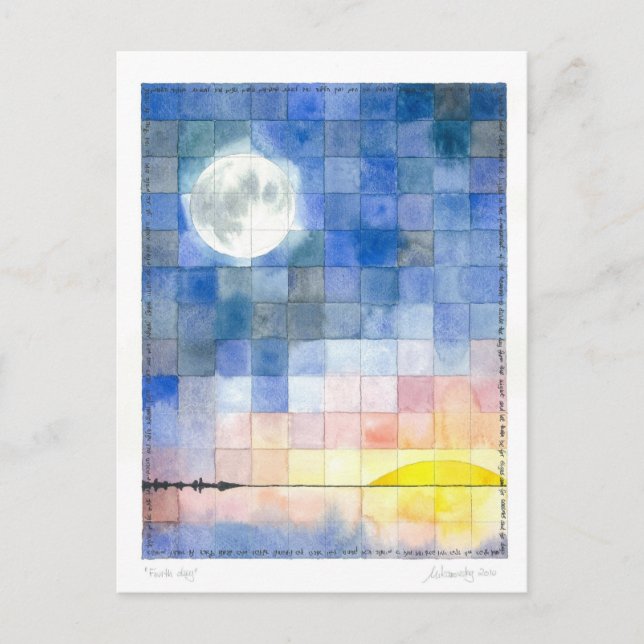 Fourth Day (7 days of creation) Postcard (Front)