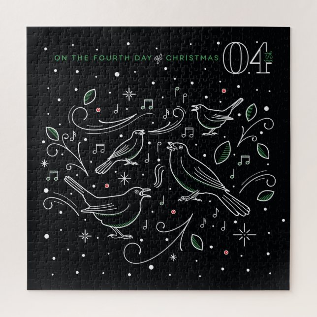 Fourth Day of Christmas Puzzle 20x20 (Vertical)