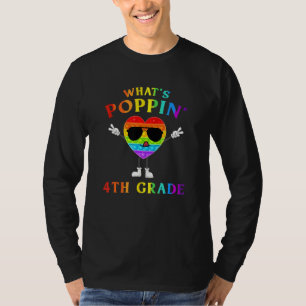 Fourth Grade 100 Days Of School Pop It Fidget Toy T-Shirt