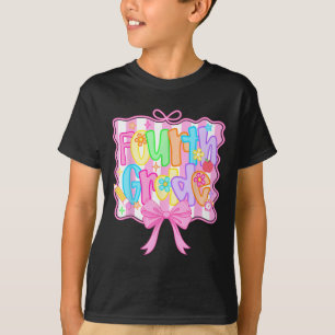 Fourth Grade Back To School Bow Cute Coquette 4th T-Shirt