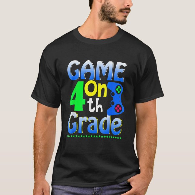 Fourth Grade Back To School Video Gamer Game On 4t T-Shirt (Front)