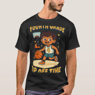 Fourth Grade Basketball Tip Off Game Day Vibes T-Shirt