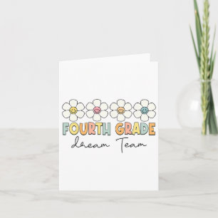 Fourth Grade Dream Team Back To School 4th Grade T Card