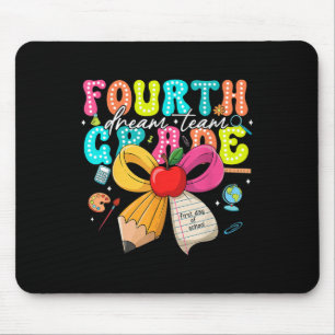 Fourth Grade Dream Team Back To School Teacher Boy Mouse Mat