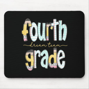 Fourth Grade Dream Team Pencil Back To School Boys Mouse Mat